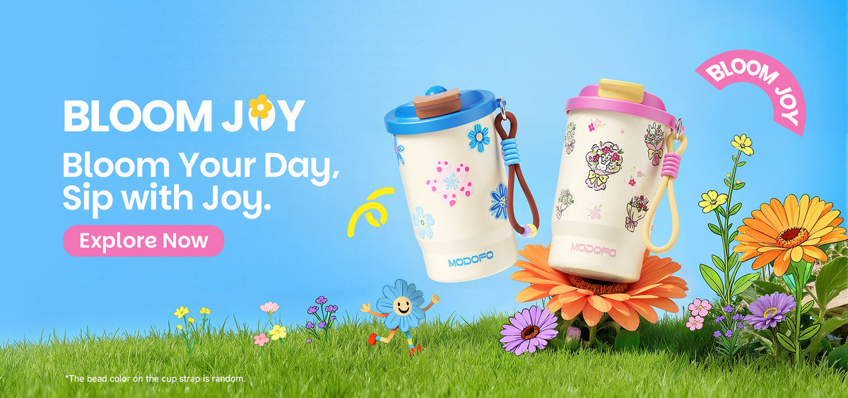 Modofo Bloom Joy Series – 500ml Insulated Coffee Cup