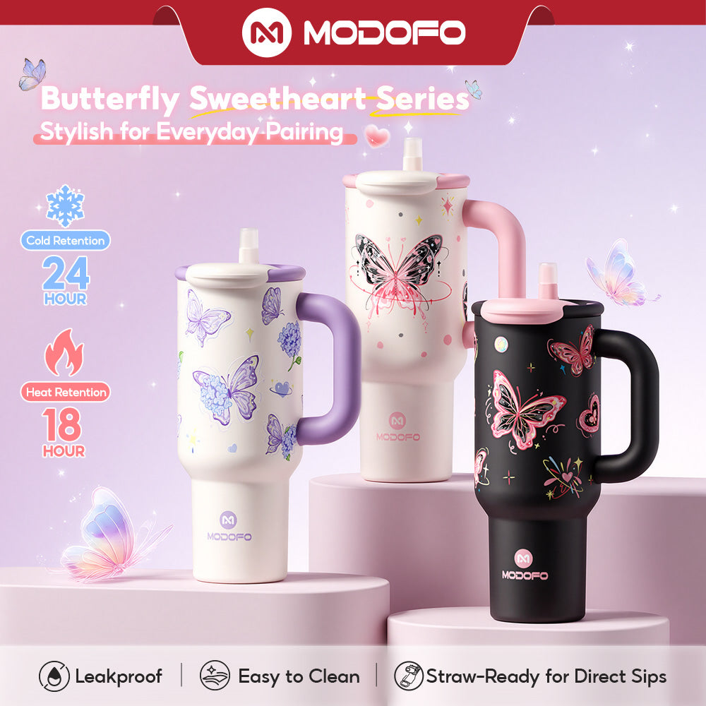 MODOFO Sweet Series❤ Straw Tumbler 304 SUS Thermos