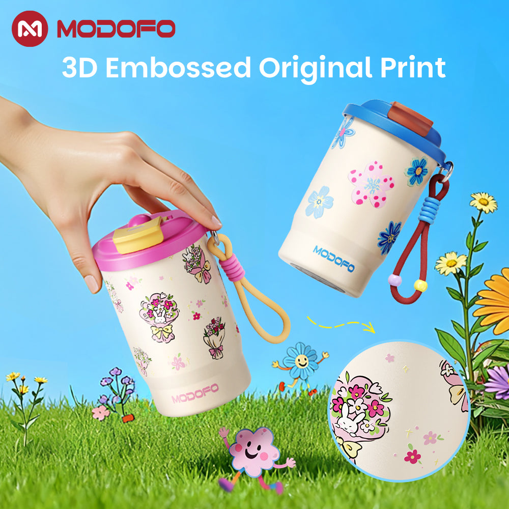 Blue Rhyme Blooms — MODOFO Coffee Cup 500ml Bloom Joy Series Thermos