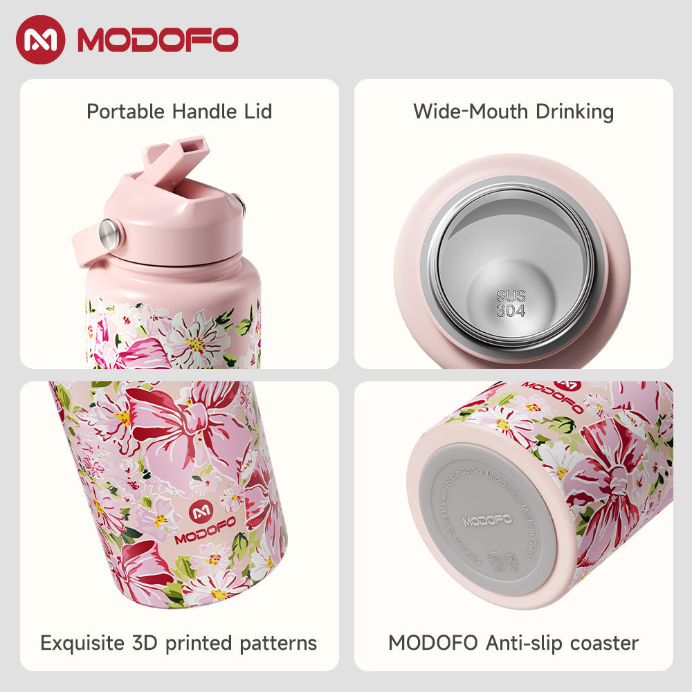 MODOFO 1000 ml Insulated Tumbler with Ceramic Liner & Tea Infuser