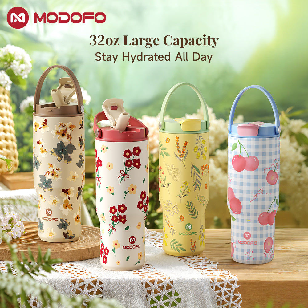 MODOFO 32 oz Select Drinking Tumbler with Bounce Straw