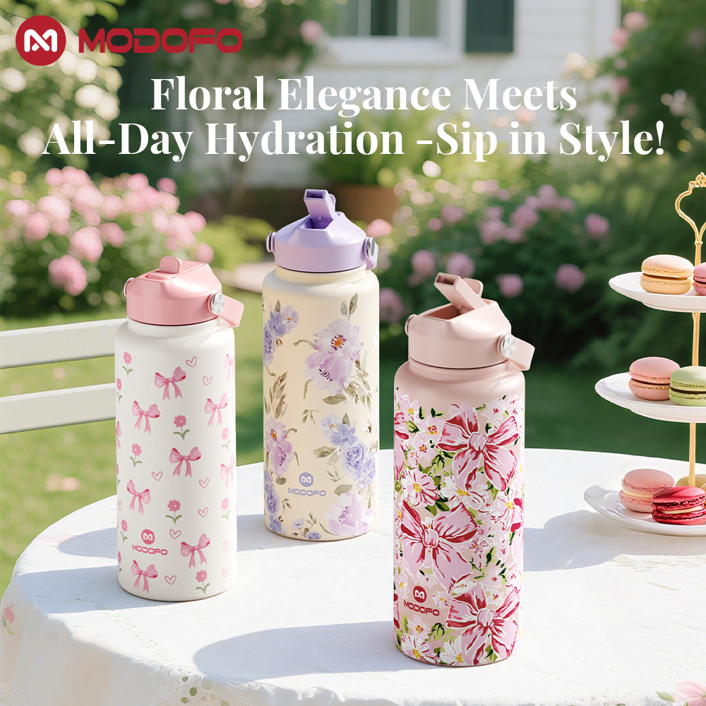 MODOFO 1000 ml Insulated Tumbler with Ceramic Liner & Tea Infuser