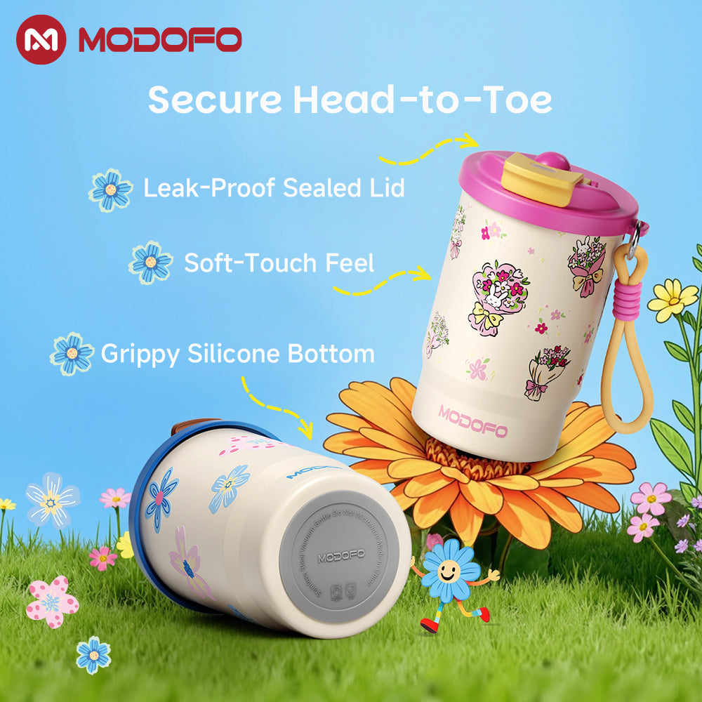 Blue Rhyme Blooms — MODOFO Coffee Cup 500ml Bloom Joy Series Thermos