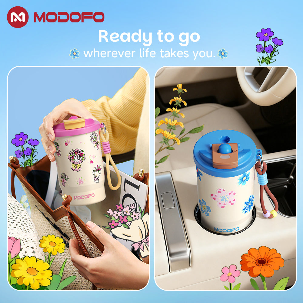 Blue Rhyme Blooms — MODOFO Coffee Cup 500ml Bloom Joy Series Thermos