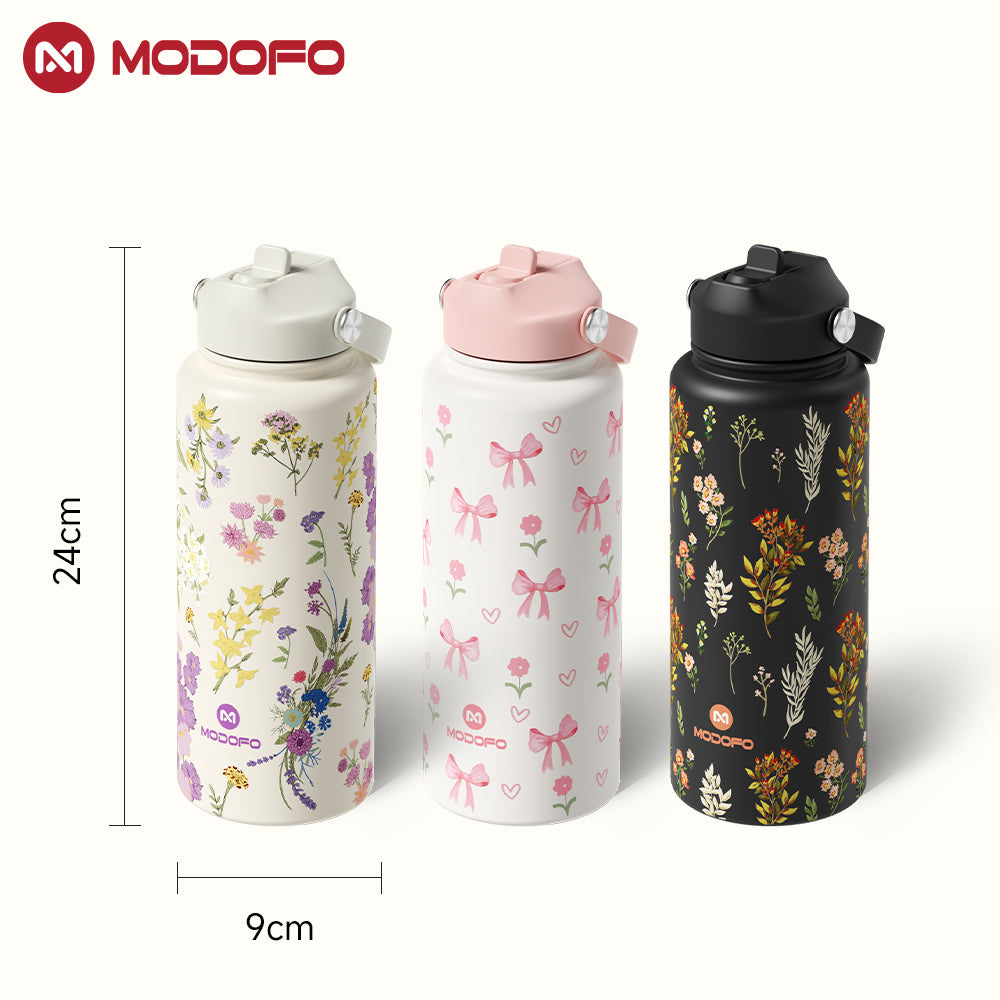 MODOFO 1000 ml Insulated Tumbler with Ceramic Liner & Tea Infuser