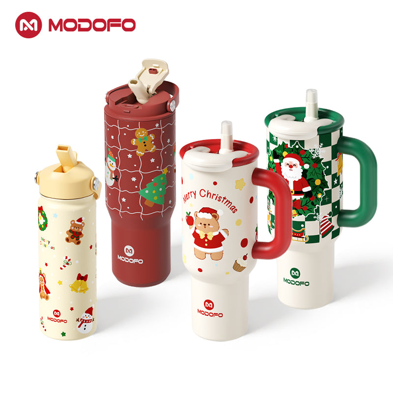 MODOFO Christmas Series Insulated Tumbler with Straw Kids Tumbler-Christmas limited