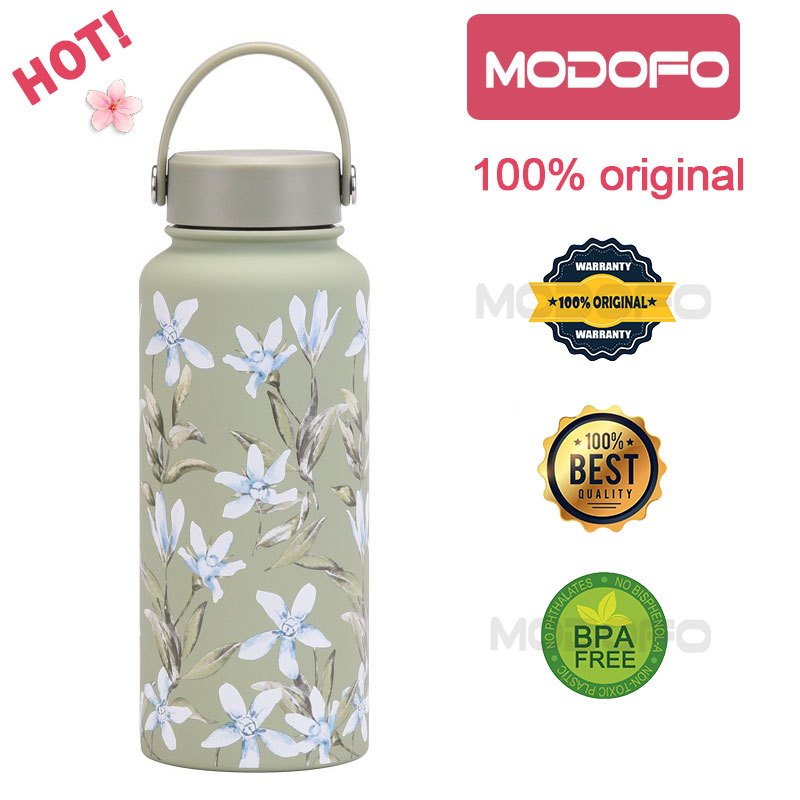 MODOFO 1000ML Large Volume Thermos Cup Printing Series Essential for Hydration