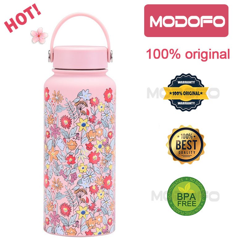 MODOFO 1000ML Large Volume Thermos Cup Printing Series Essential for Hydration