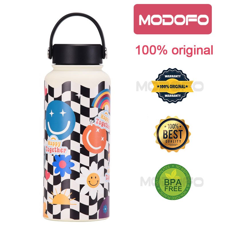 MODOFO 1000ML Large Volume Thermos Cup Printing Series Essential for Hydration
