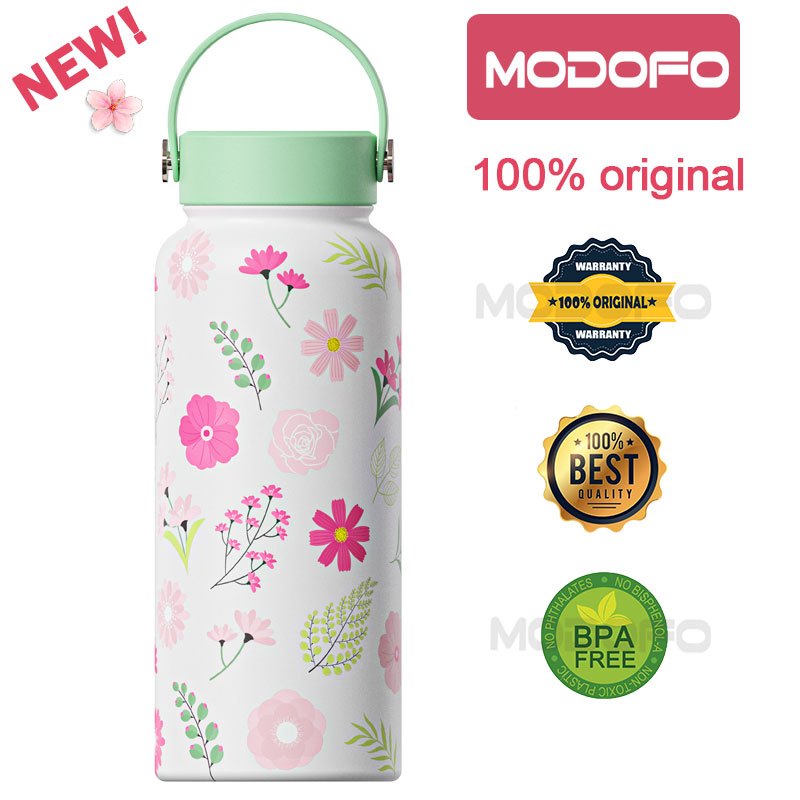 MODOFO 1000ML Large Volume Thermos Cup Printing Series Essential for Hydration
